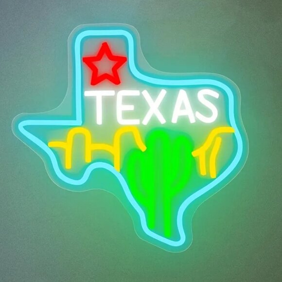 TEXAS CACTUS NEON LED SIGN - Picture 2 of 5
